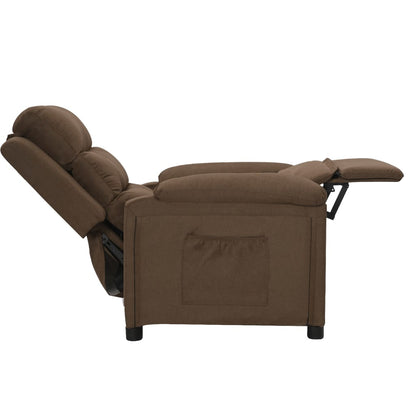 Recliner Chair Brown Fabric