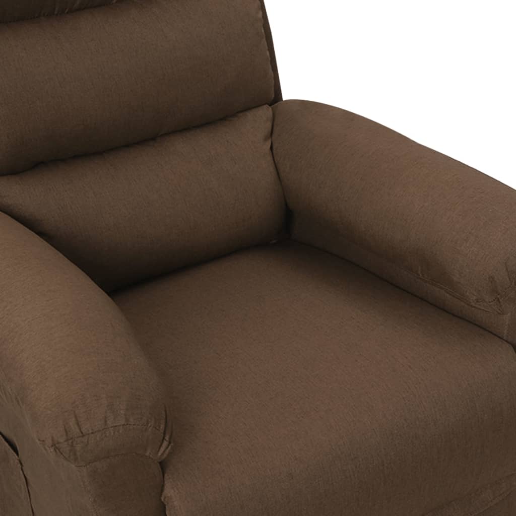 Recliner Chair Brown Fabric