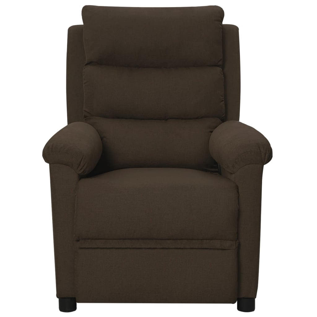 Massage Chair Dark Brown Fabric
