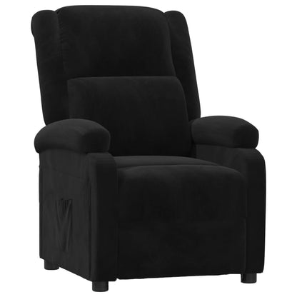 Recliner Chair Black Velvet