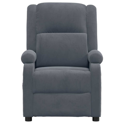 Massage Chair Dark Grey Velvet