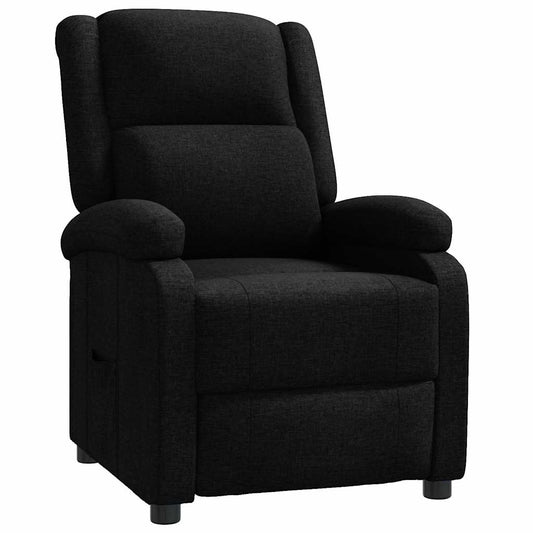 Recliner Chair Black Fabric