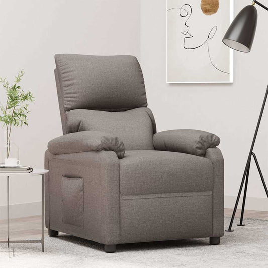 Recliner Chair Taupe Fabric