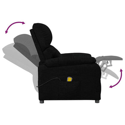 Massage Chair Black Fabric