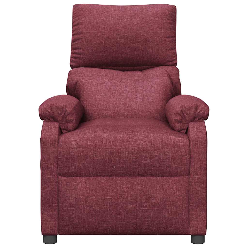 Massage Chair Wine Red Fabric