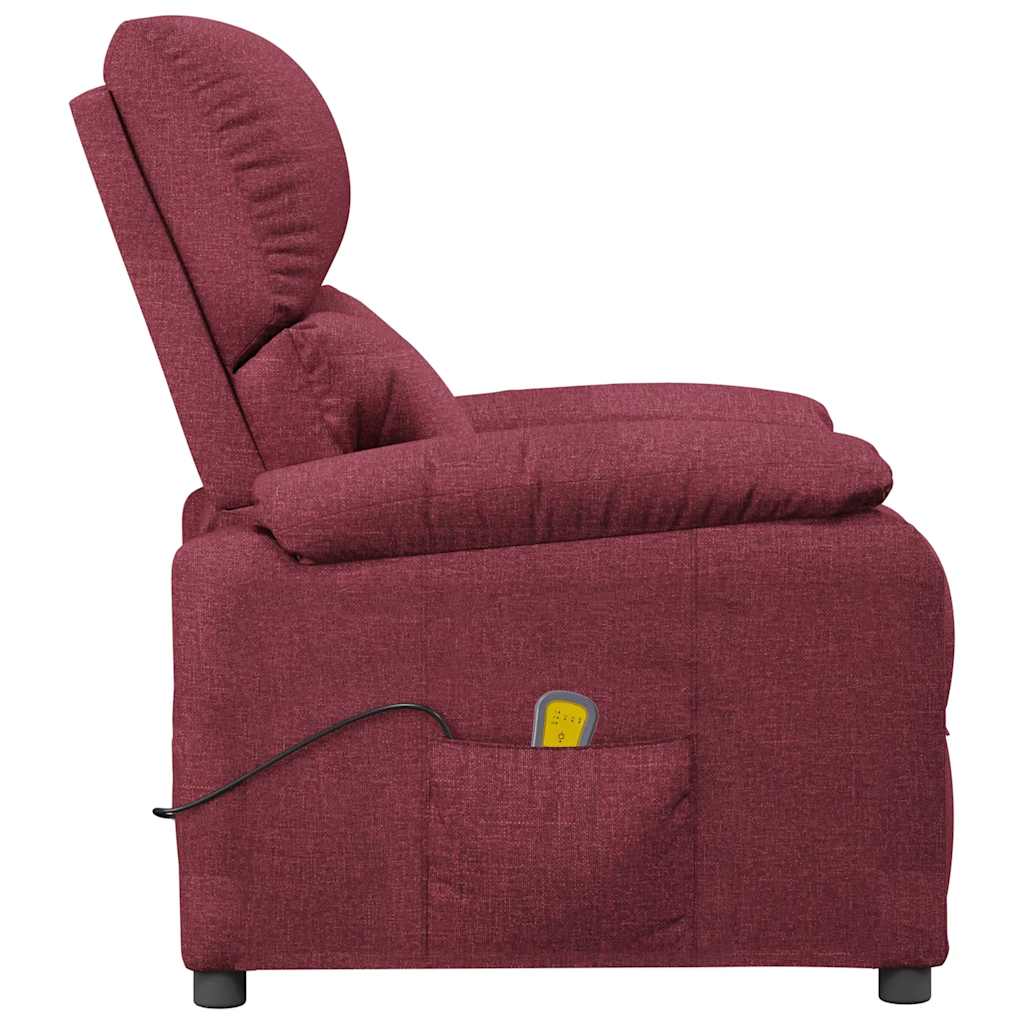 Massage Chair Wine Red Fabric