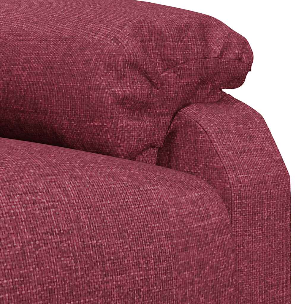 Massage Chair Wine Red Fabric