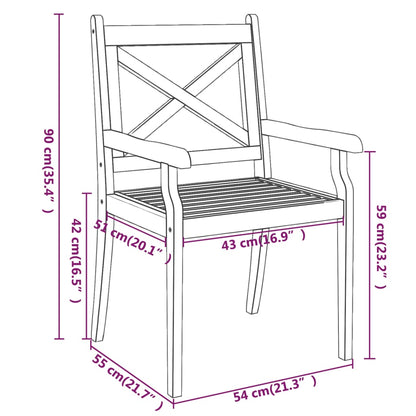 Dining Chair | Set of 4 | Natural Acacia