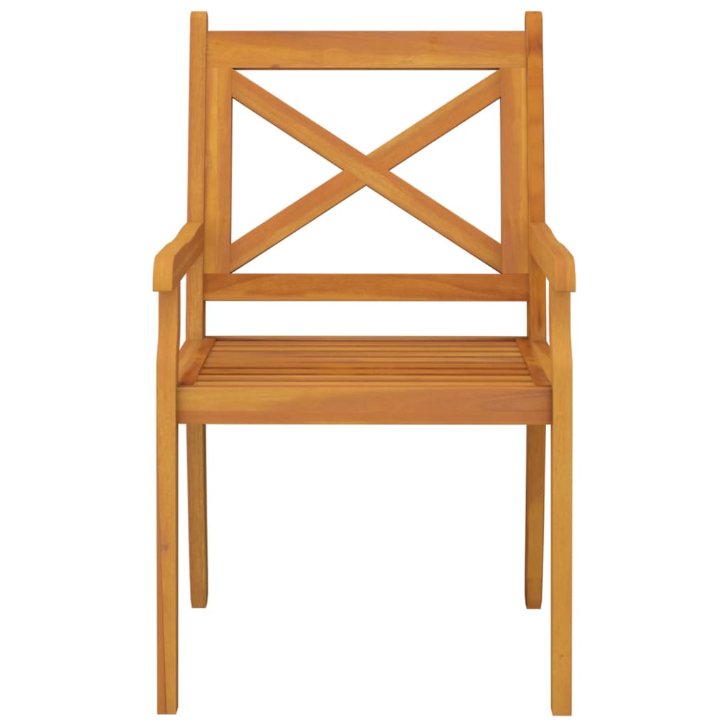 Dining Chair | Set of 6 | Natural Wood | Solid acacia wood | Standard