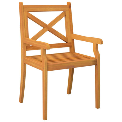 Dining Chair | Set of 8 | Natural Wood | Solid acacia wood | Standard