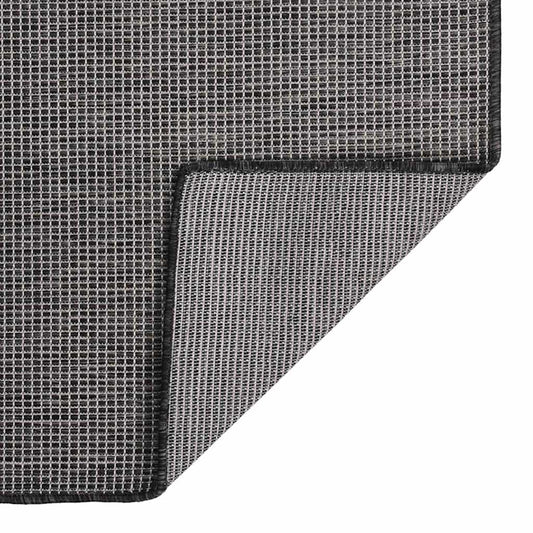 Outdoor Flatweave Rug 80x150 cm Grey