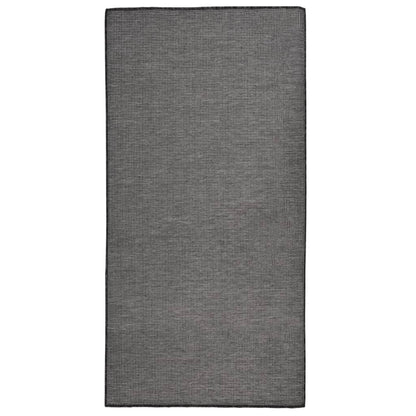 Outdoor Rug | Grey | Polypropylene | 100x200 cm | Durable | Outdoor Rug