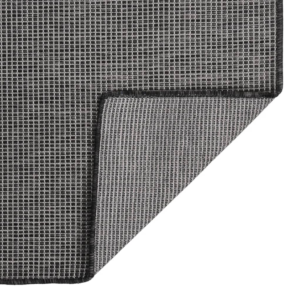 Outdoor Flatweave Rug 120x170 cm Grey