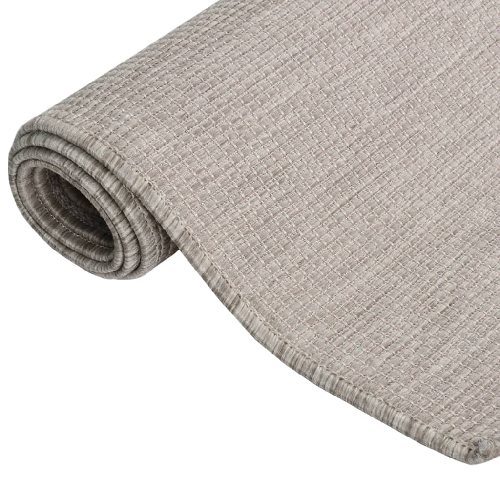 Outdoor Flatweave Rug 80x150 cm Light Grey