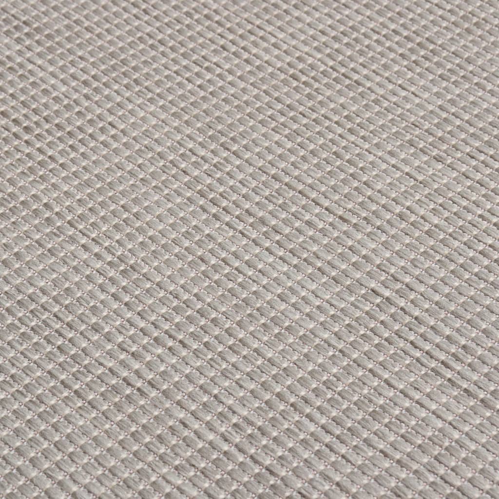 Outdoor Flatweave Rug 80x150 cm Light Grey