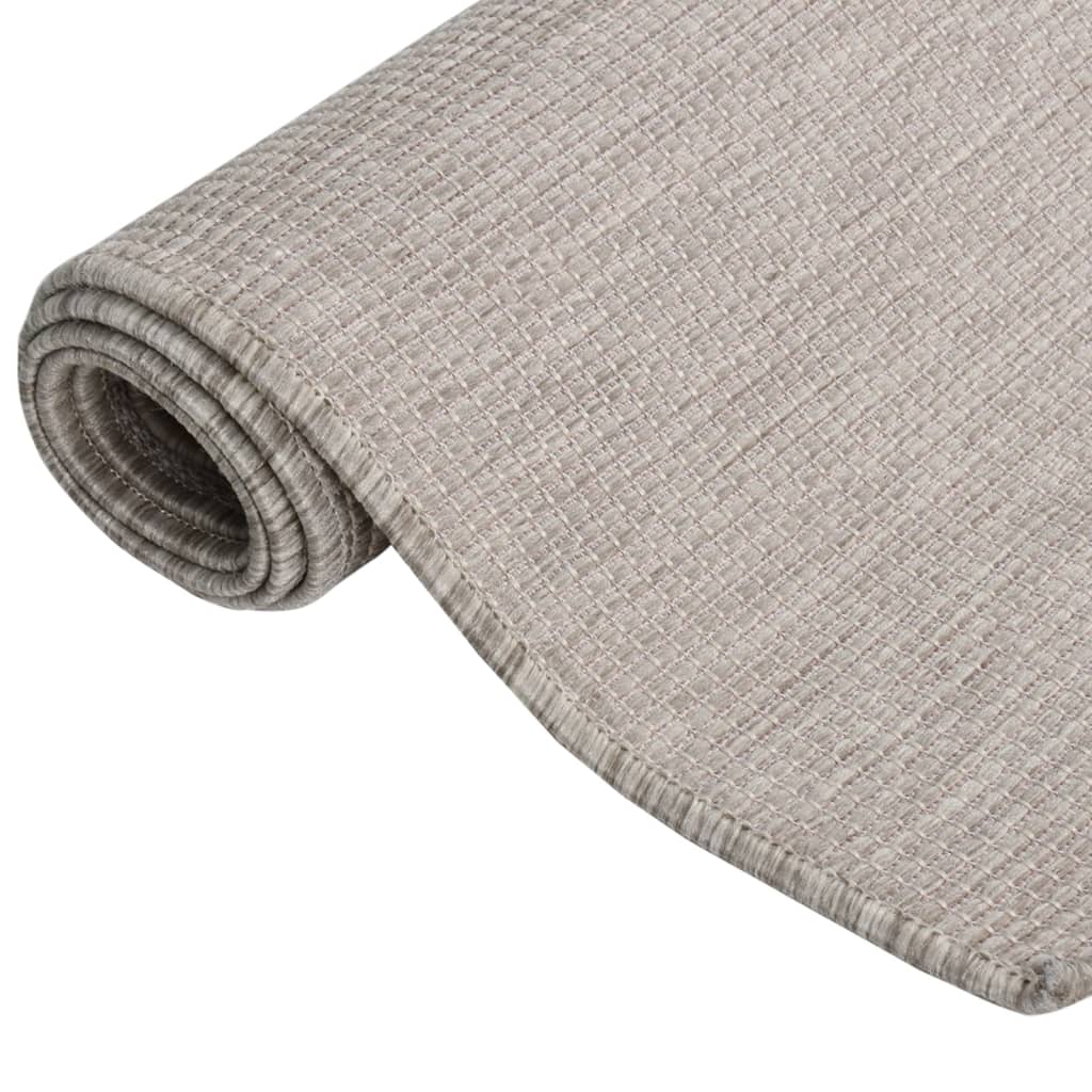 Outdoor Flatweave Rug 80x250 cm Light Grey