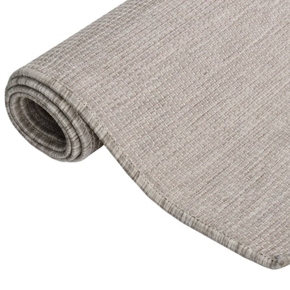 Outdoor Flatweave Rug 80x250 cm Light Grey