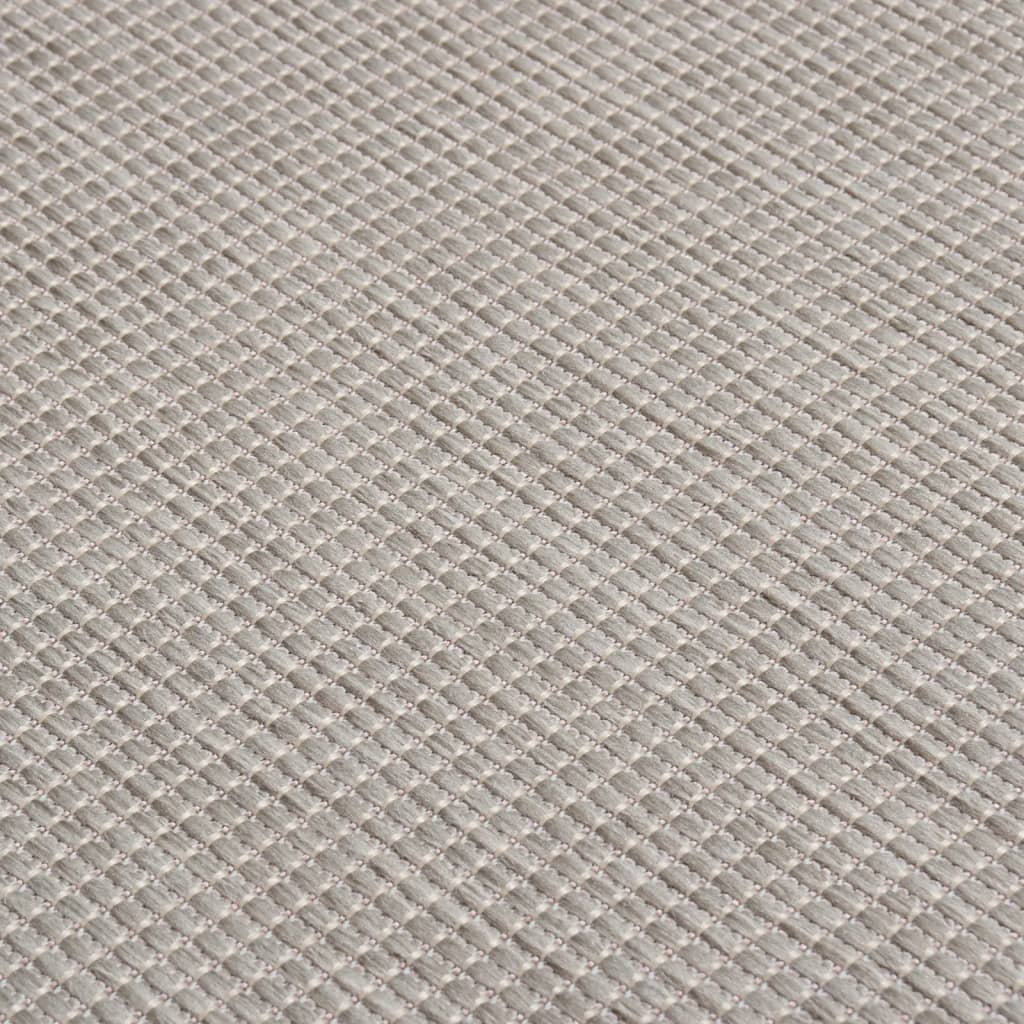 Outdoor Flatweave Rug 80x250 cm Light Grey