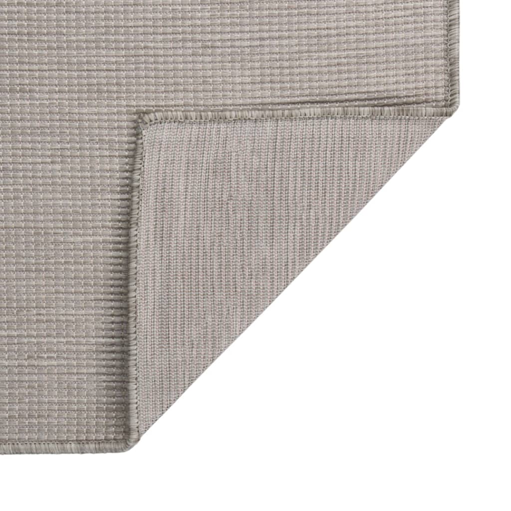 Outdoor Flatweave Rug 140x200 cm Light Grey