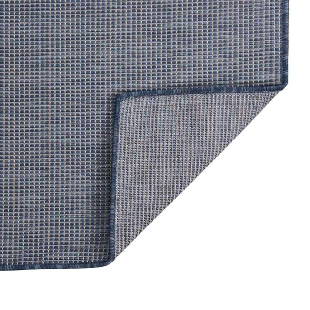 Outdoor Flatweave Rug 80x150 cm Blue