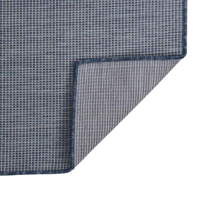 Outdoor Flatweave Rug 80x150 cm Blue