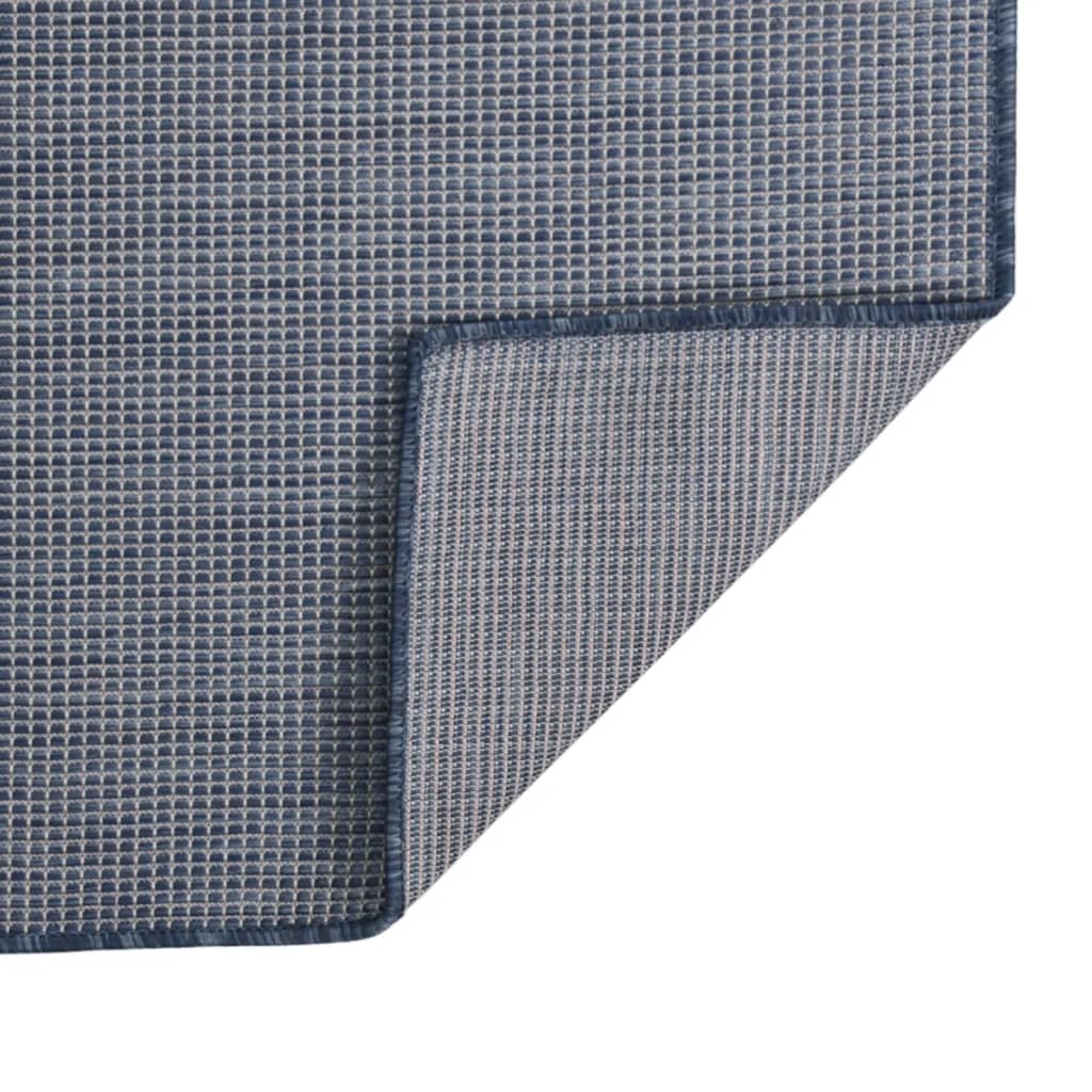 Outdoor Flatweave Rug 80x150 cm Blue