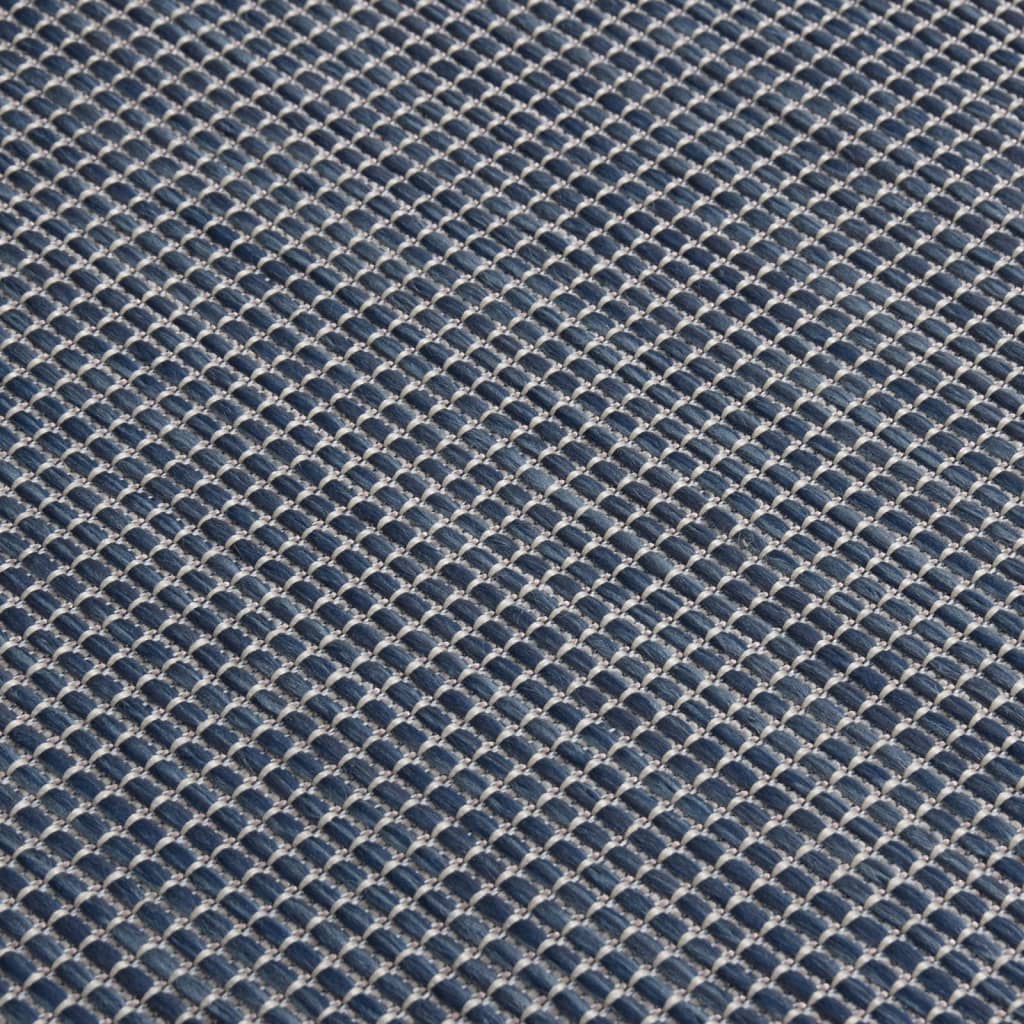 Outdoor Flatweave Rug 80x150 cm Blue