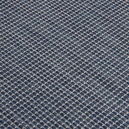 Outdoor Flatweave Rug 100x200 cm Blue
