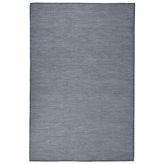 Outdoor Flatweave Rug 120x170 cm Blue