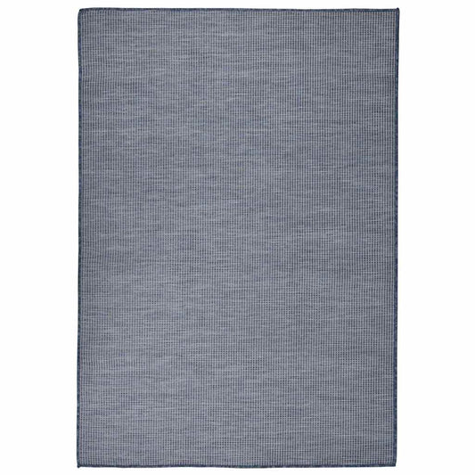 Outdoor Flatweave Rug 140x200 cm Blue