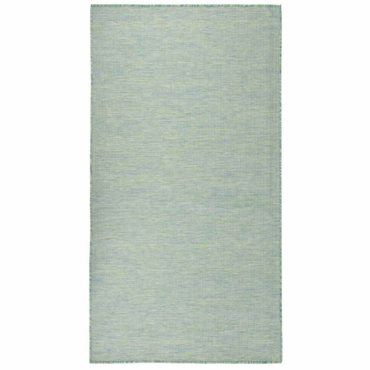 Outdoor Flatweave Rug 140x200 cm Turquoise