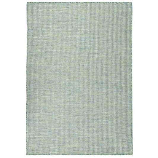 Outdoor Flatweave Rug 160x230 cm Turquoise