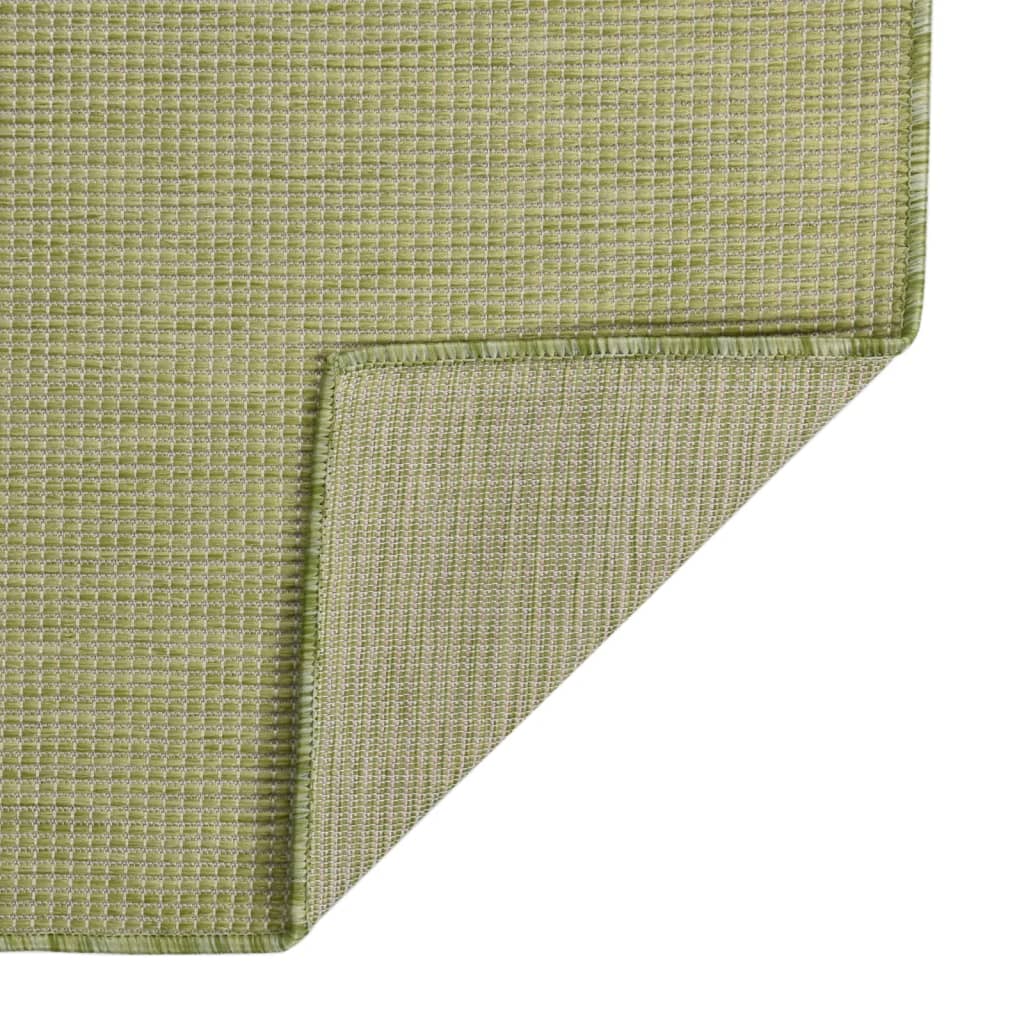 Outdoor Flatweave Rug 80x250 cm Green