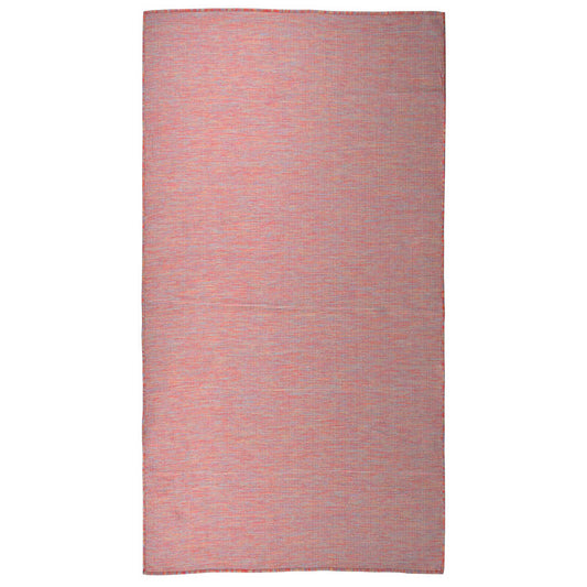 Outdoor Flatweave Rug 80x150 cm Red