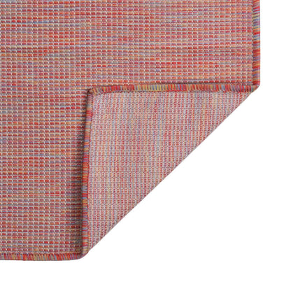 Outdoor Flatweave Rug 80x150 cm Red