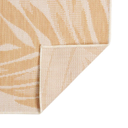 Outdoor Flatweave Rug 160x230 cm Leaf Pattern