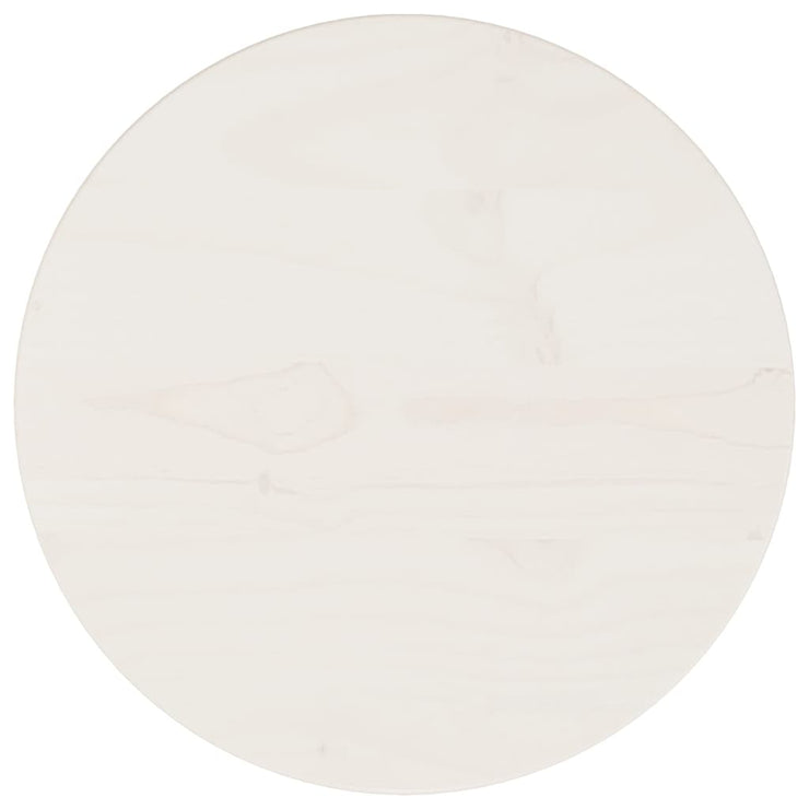 Table Top White Ø30x2.5 cm Solid Wood Pine