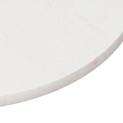 Table Top White Ø80x2.5 cm Solid Wood Pine