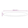 Table Top White Ø80x2.5 cm Solid Wood Pine