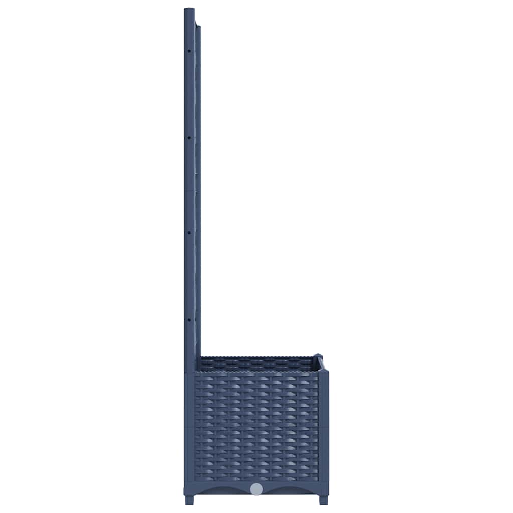 Garden Planter with Trellis Blue Grey 15.7x15.7x53.5" PP