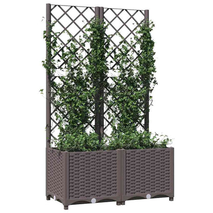 Garden Planter Brown Polypropylene 31.5 in x 15.7 in x 53.5 in