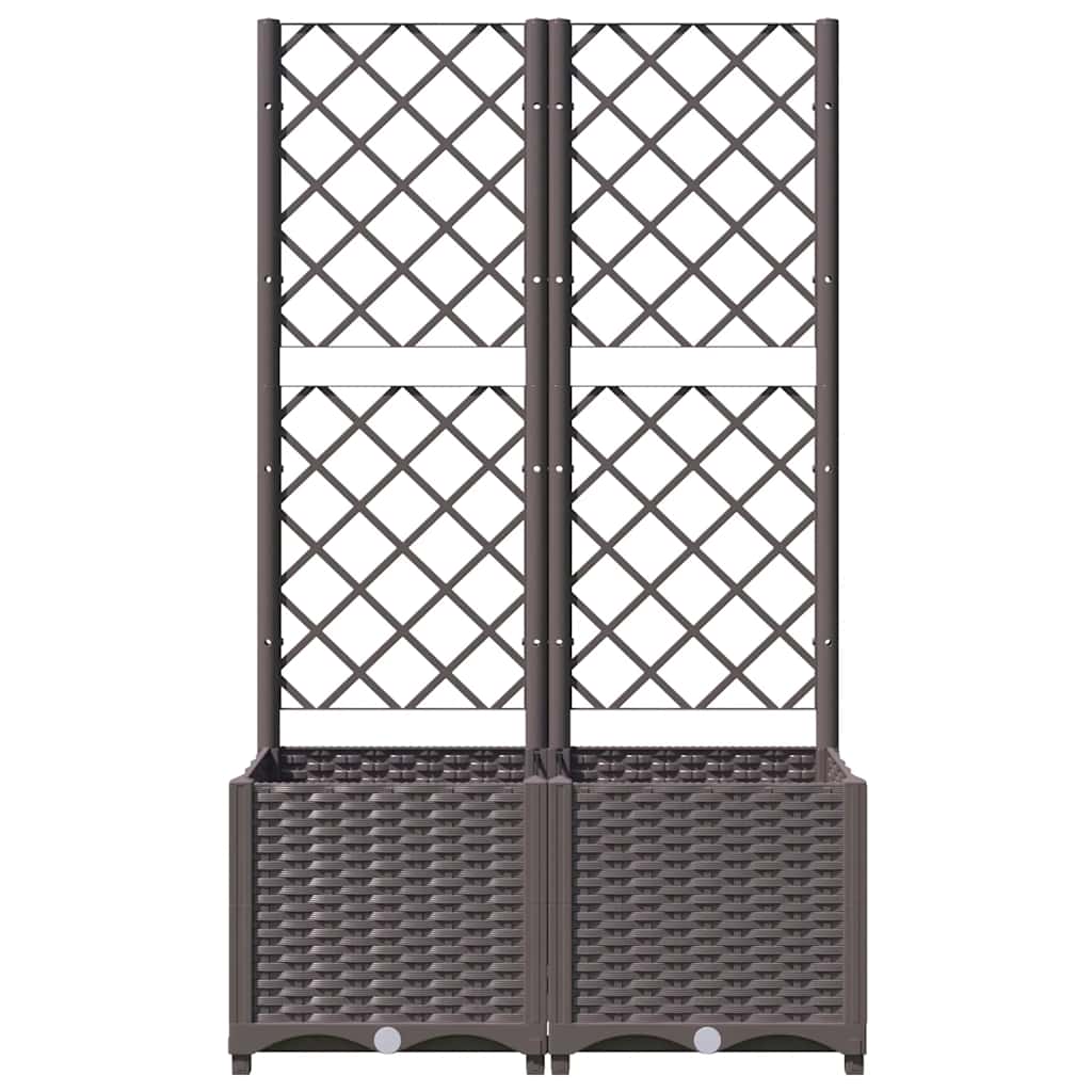 Garden Planter Brown Polypropylene 31.5 in x 15.7 in x 53.5 in
