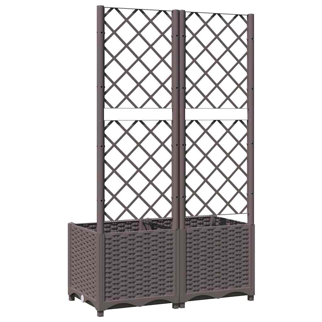Garden Planter Brown Polypropylene 31.5 in x 15.7 in x 53.5 in