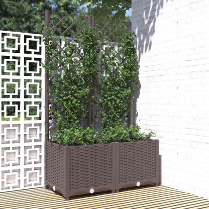 Garden Planter Brown Polypropylene 31.5 in x 15.7 in x 53.5 in