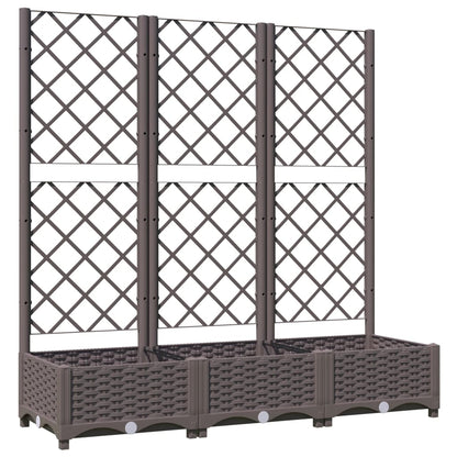 Garden Planter Brown Polypropylene Large Rectangular Minimalist