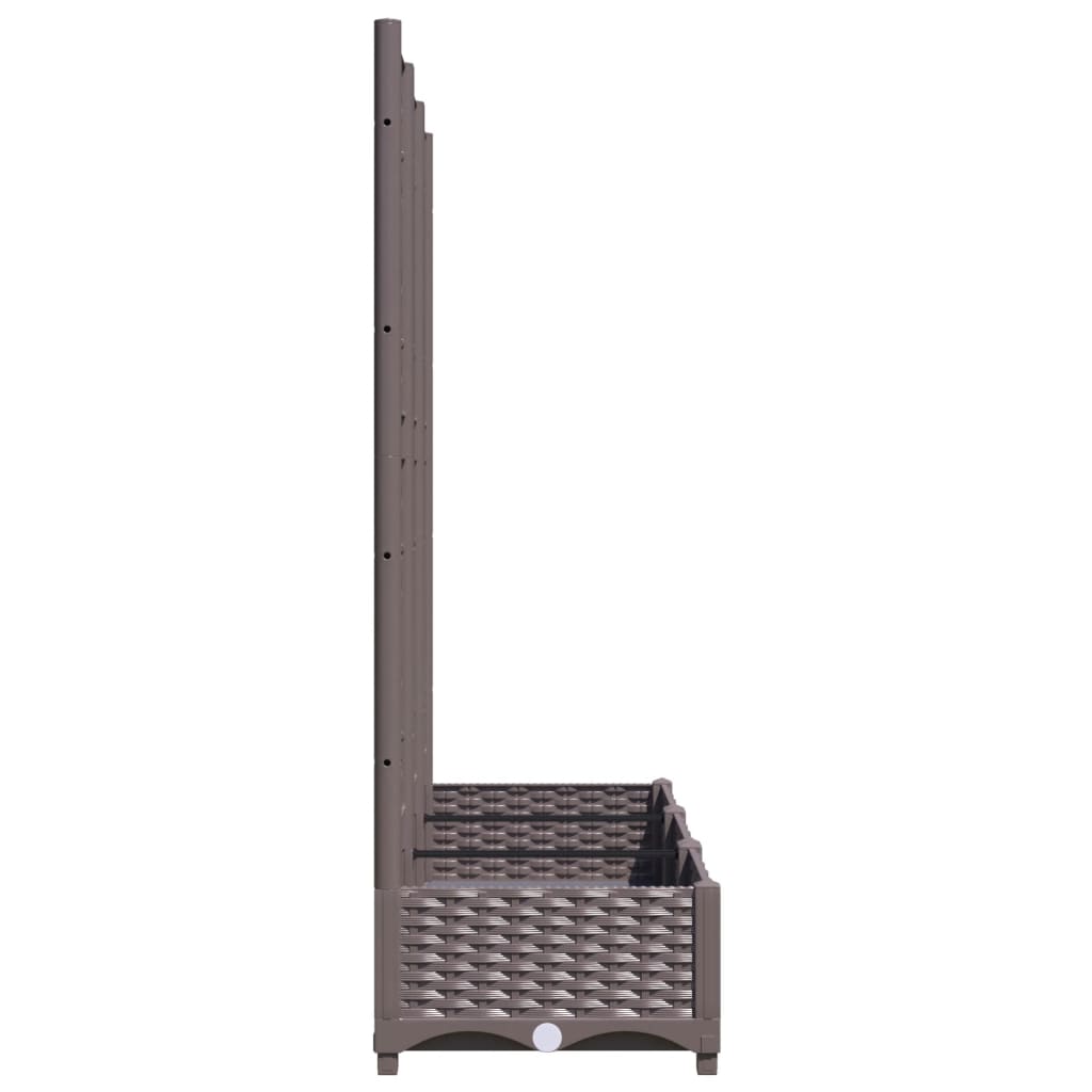 Garden Planter Brown Polypropylene Large Rectangular Minimalist