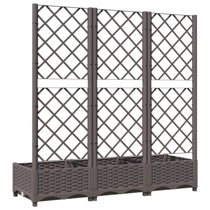 Garden Planter Brown Polypropylene Large Rectangular Minimalist