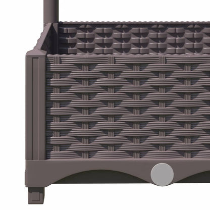 Garden Planter Brown Polypropylene Large Rectangular Minimalist