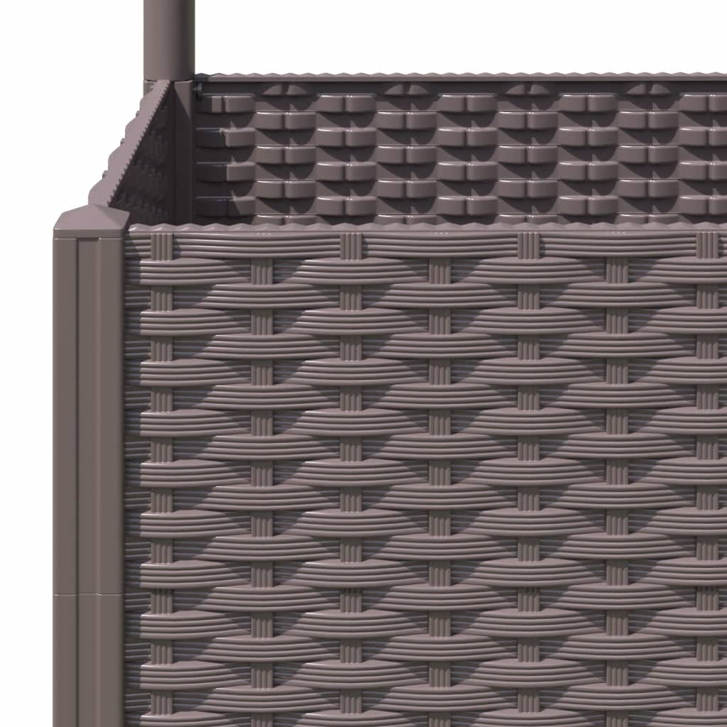 318267 vidaXL Garden Planter with Trellis Brown 120x120x136 cm PP