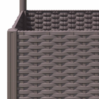 318267 vidaXL Garden Planter with Trellis Brown 120x120x136 cm PP